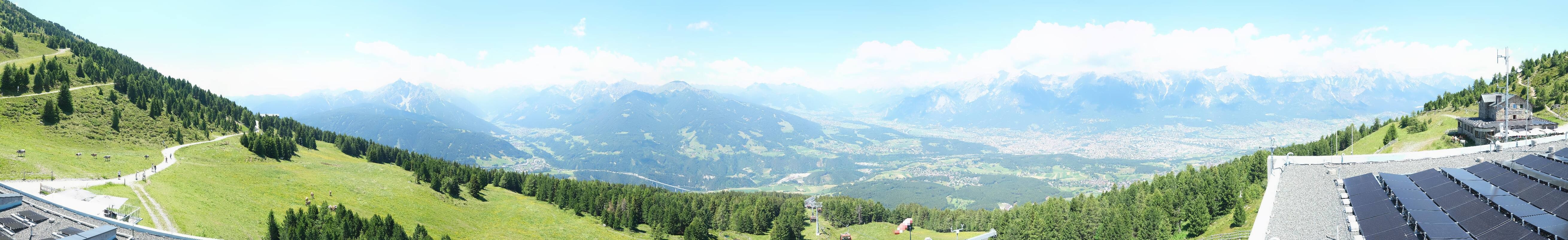 Archiv Foto Webcam Patscherkofel - Blick auf Innsbruck