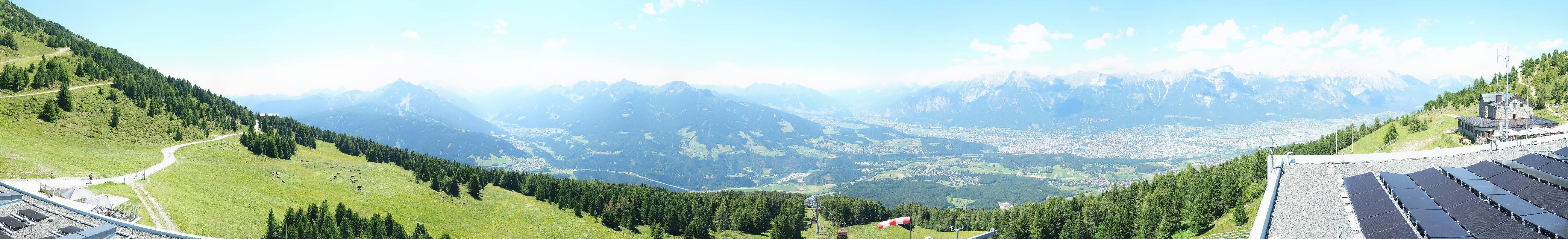 Archiv Foto Webcam Patscherkofel - Blick auf Innsbruck
