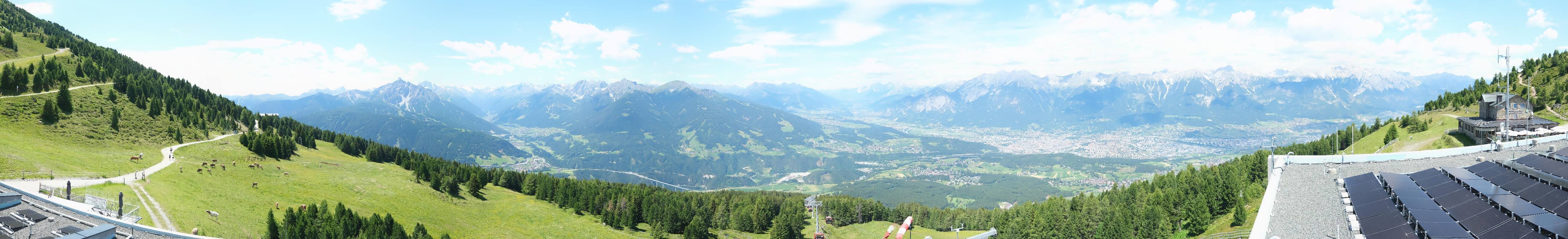 Archiv Foto Webcam Patscherkofel - Blick auf Innsbruck