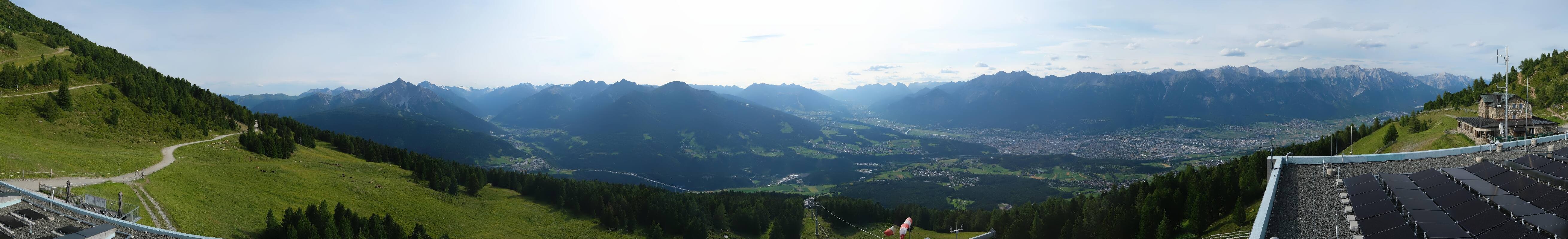 Archiv Foto Webcam Patscherkofel - Blick auf Innsbruck