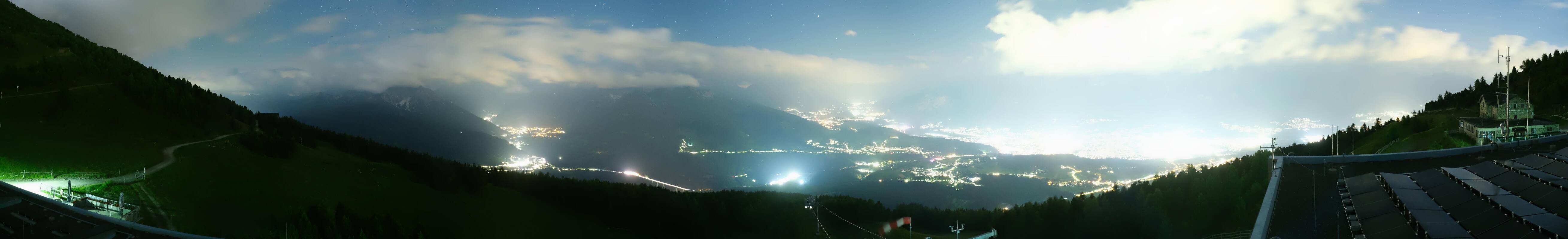 Archiv Foto Webcam Patscherkofel - Blick auf Innsbruck