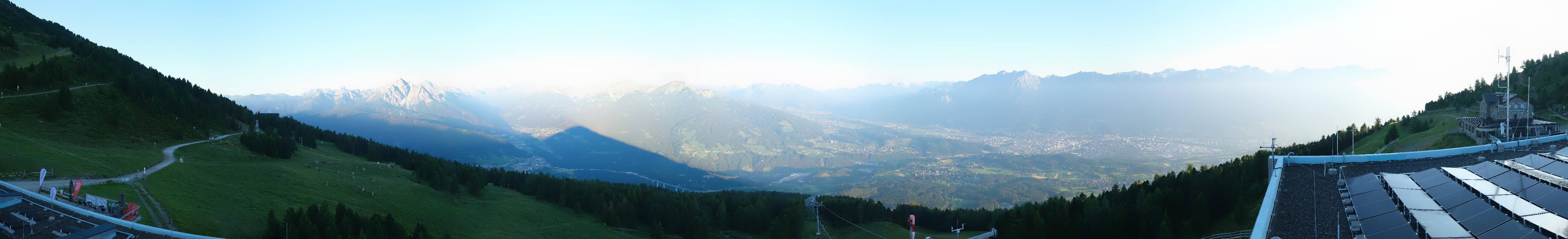 Archiv Foto Webcam Patscherkofel - Blick auf Innsbruck