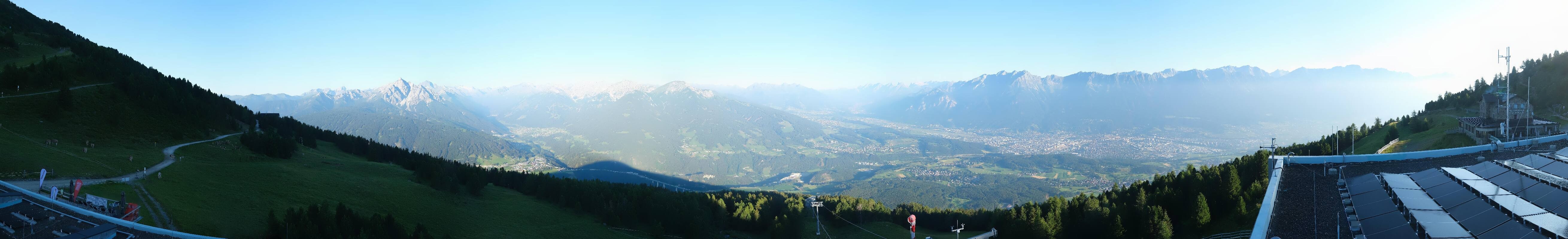 Archiv Foto Webcam Patscherkofel - Blick auf Innsbruck