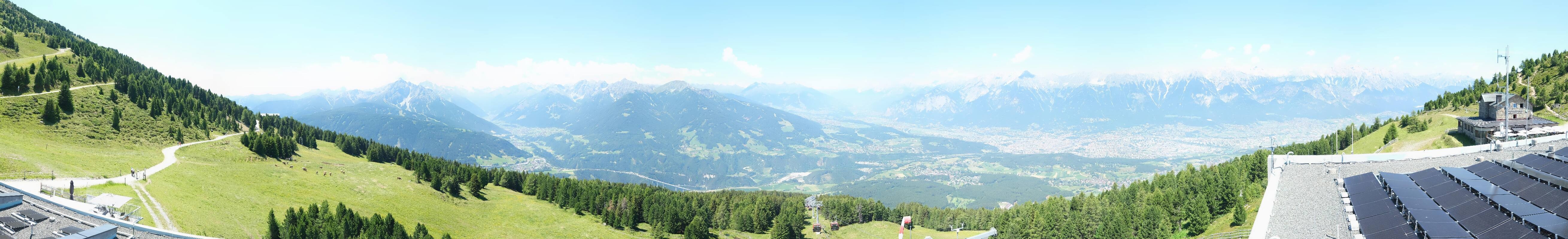 Archiv Foto Webcam Patscherkofel - Blick auf Innsbruck