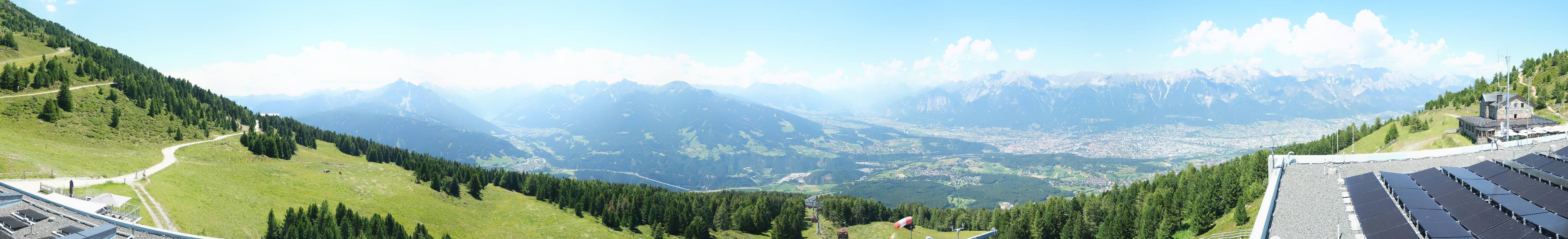 Archiv Foto Webcam Patscherkofel - Blick auf Innsbruck