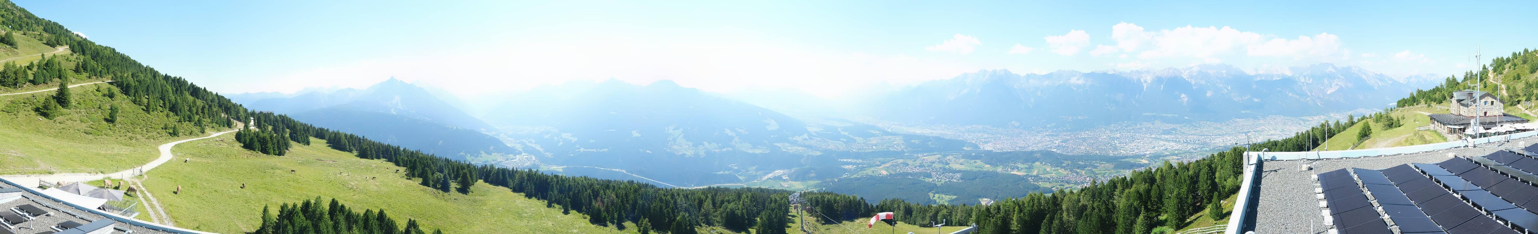 Archiv Foto Webcam Patscherkofel - Blick auf Innsbruck