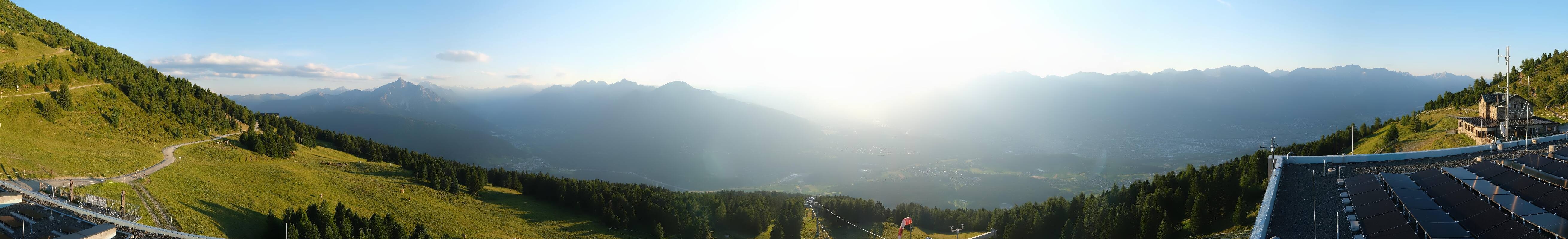 Archiv Foto Webcam Patscherkofel - Blick auf Innsbruck