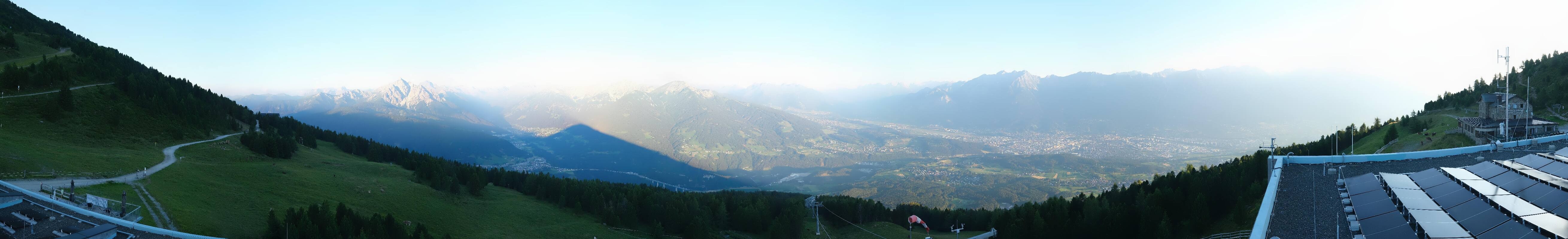 Archiv Foto Webcam Patscherkofel - Blick auf Innsbruck