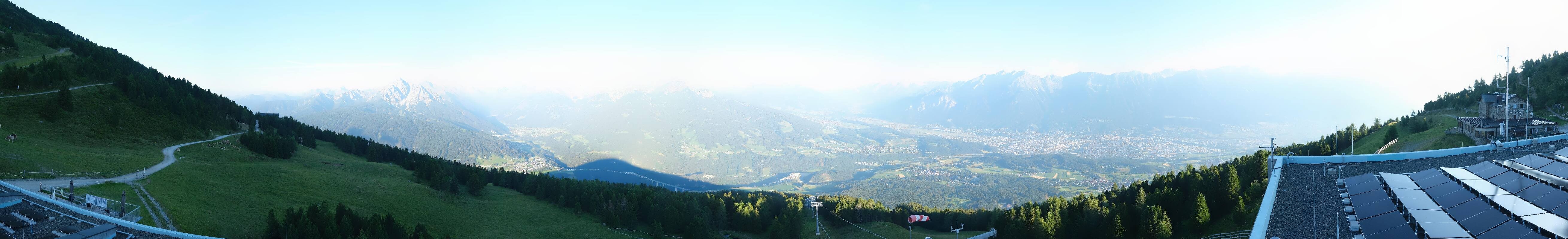 Archiv Foto Webcam Patscherkofel - Blick auf Innsbruck
