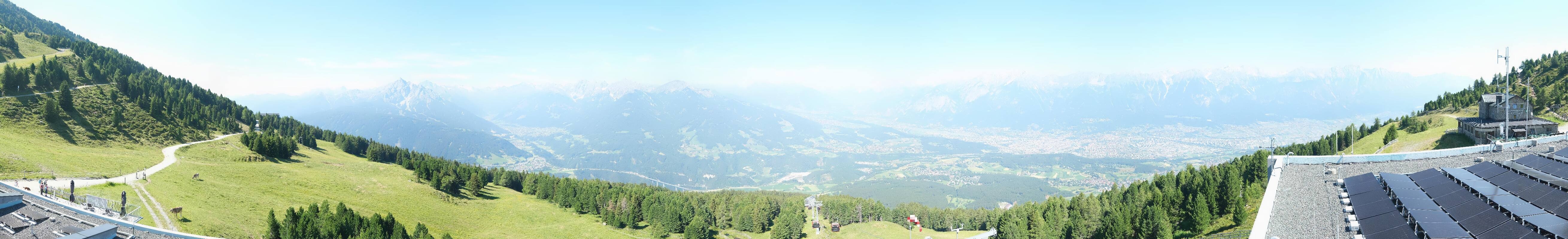 Archiv Foto Webcam Patscherkofel - Blick auf Innsbruck