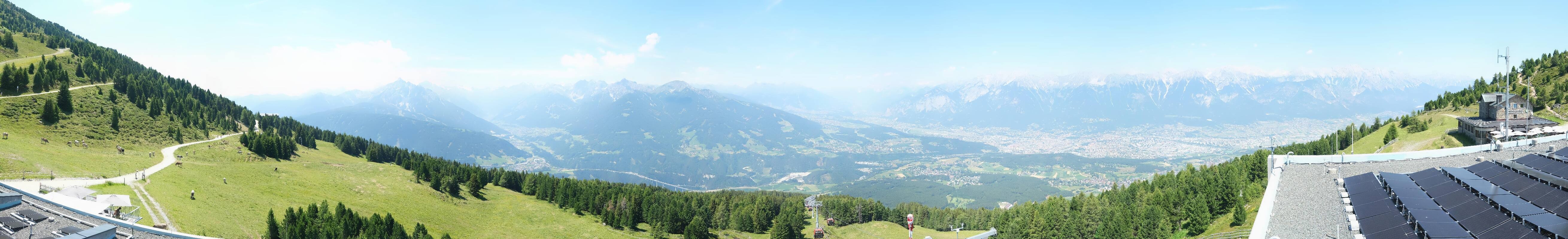Archiv Foto Webcam Patscherkofel - Blick auf Innsbruck