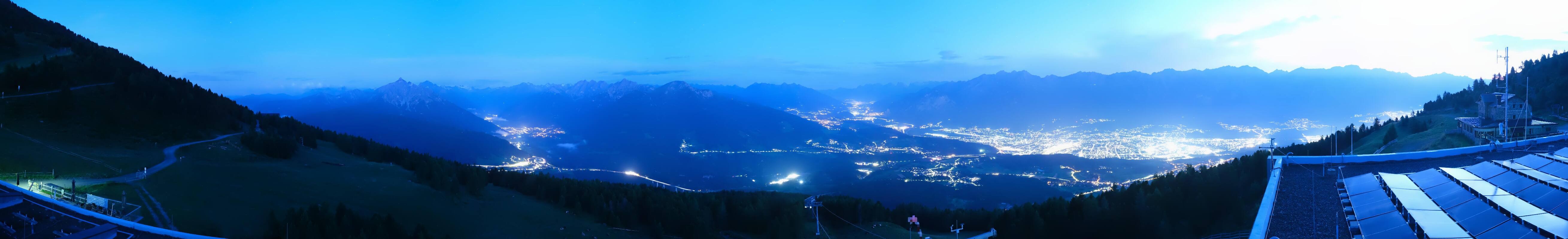 Archiv Foto Webcam Patscherkofel - Blick auf Innsbruck