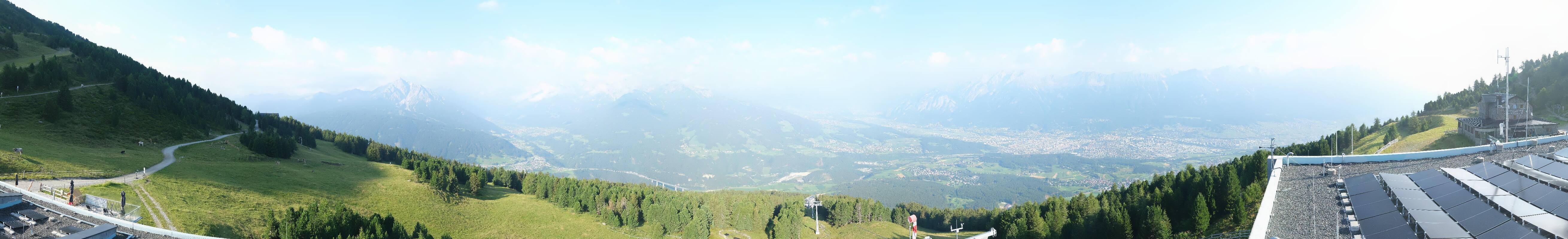 Archiv Foto Webcam Patscherkofel - Blick auf Innsbruck