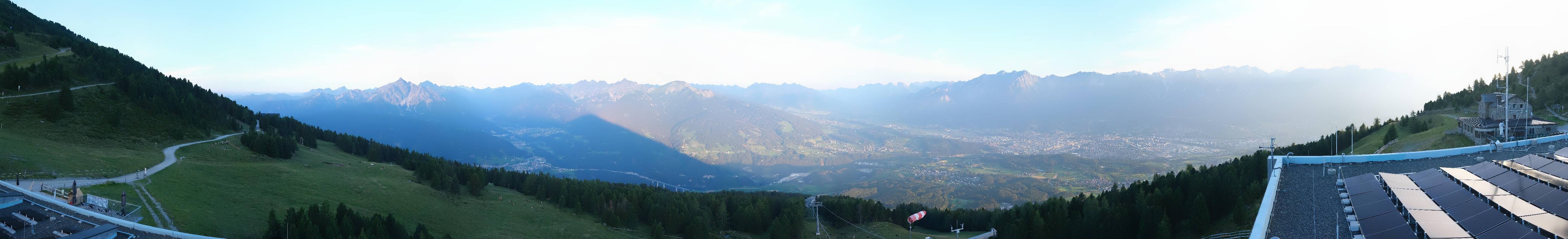 Archiv Foto Webcam Patscherkofel - Blick auf Innsbruck