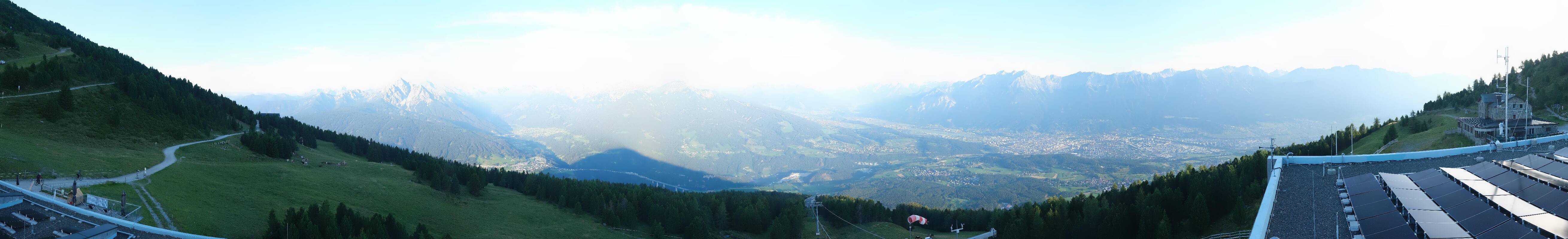 Archiv Foto Webcam Patscherkofel - Blick auf Innsbruck