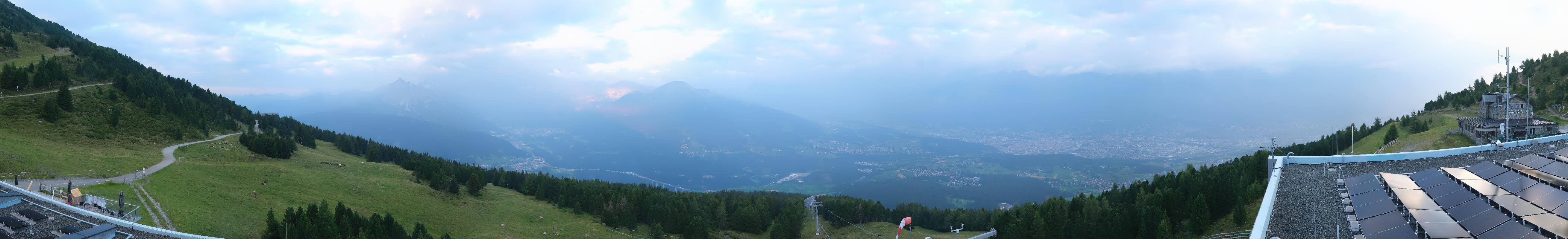 Archiv Foto Webcam Patscherkofel - Blick auf Innsbruck
