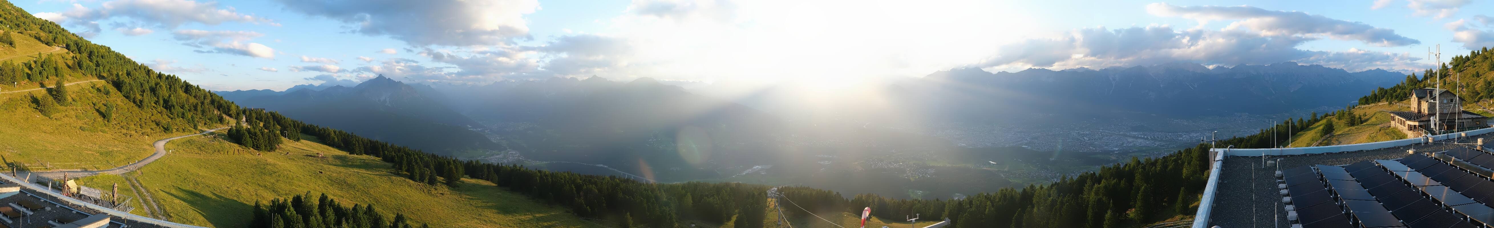 Archiv Foto Webcam Patscherkofel - Blick auf Innsbruck