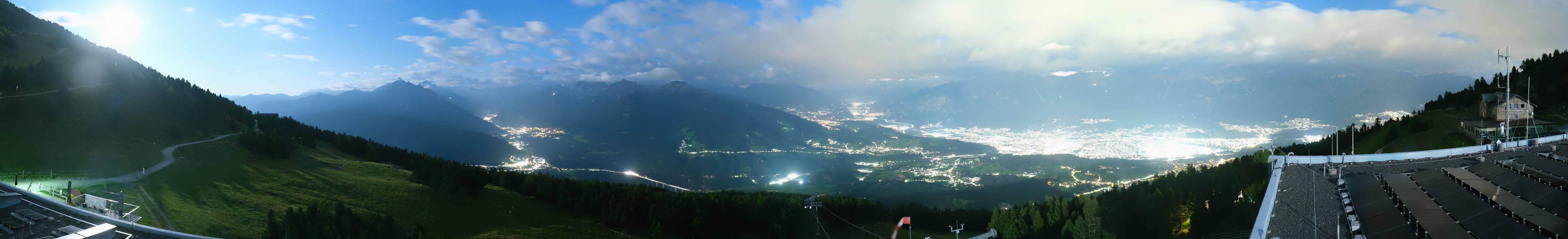 Archiv Foto Webcam Patscherkofel - Blick auf Innsbruck