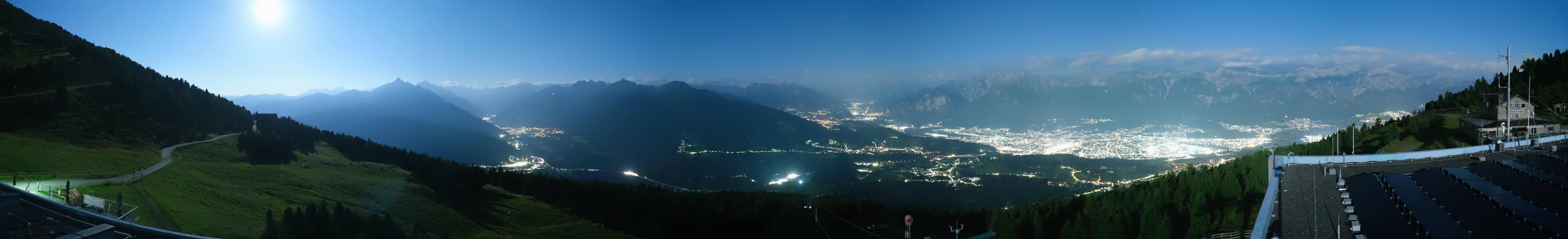 Archiv Foto Webcam Patscherkofel - Blick auf Innsbruck