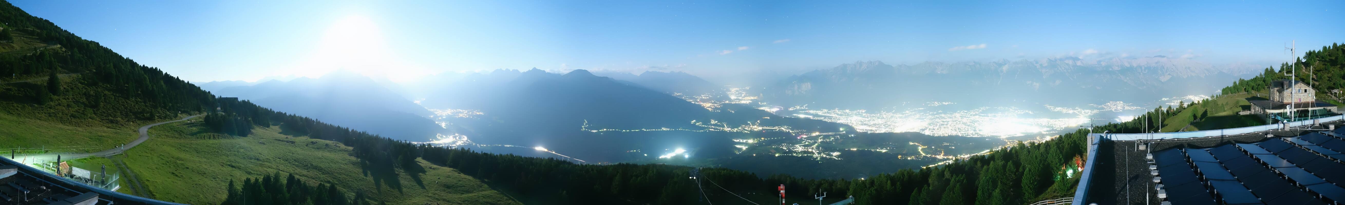 Archiv Foto Webcam Patscherkofel - Blick auf Innsbruck