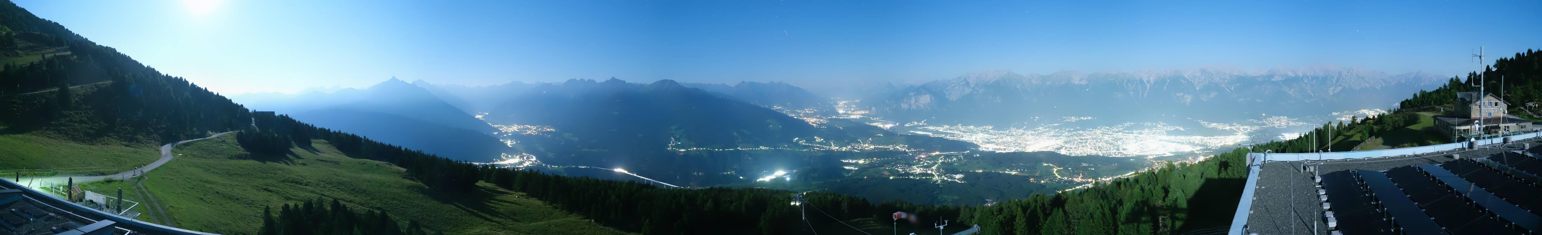 Archiv Foto Webcam Patscherkofel - Blick auf Innsbruck