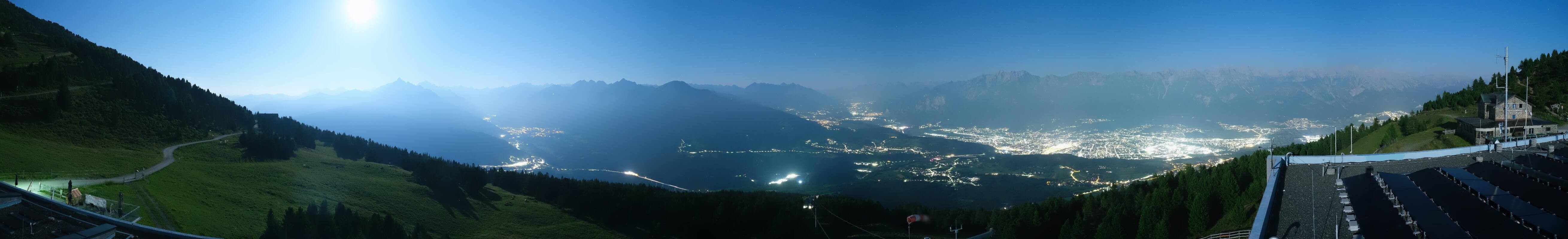 Archiv Foto Webcam Patscherkofel - Blick auf Innsbruck