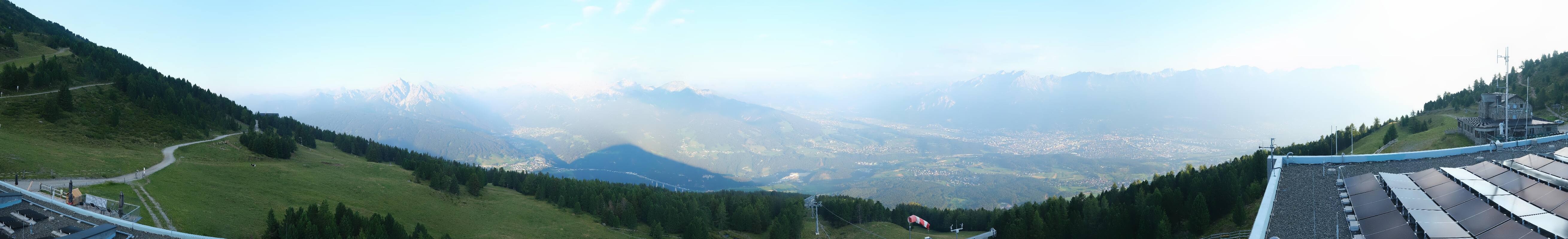 Archiv Foto Webcam Patscherkofel - Blick auf Innsbruck