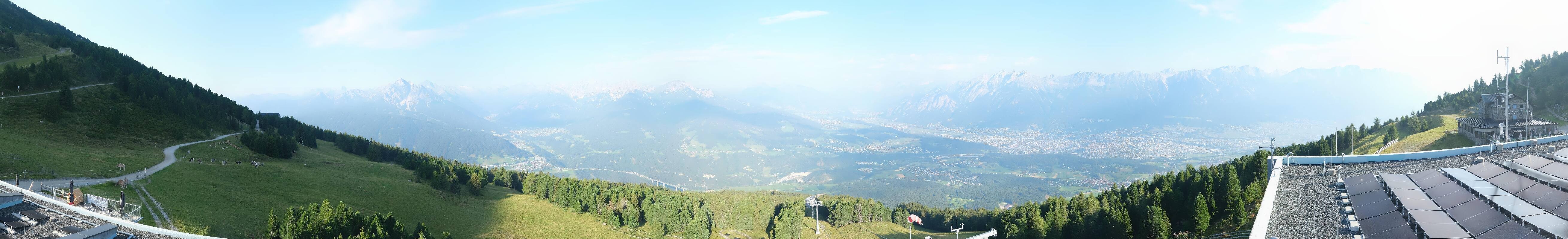 Archiv Foto Webcam Patscherkofel - Blick auf Innsbruck