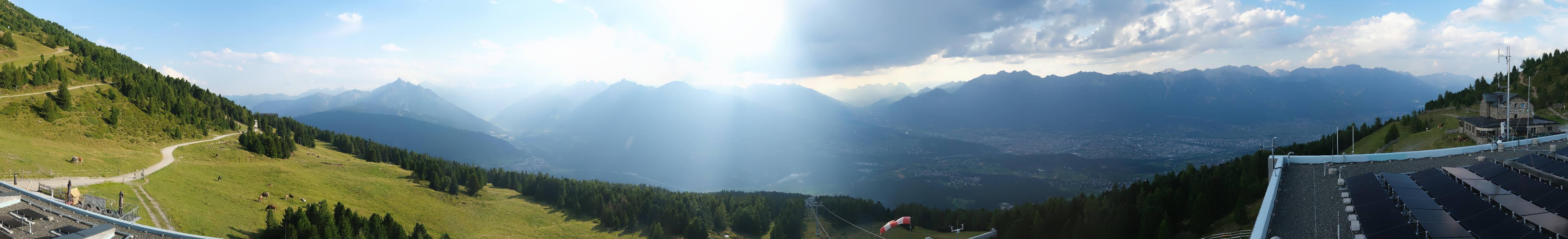 Archiv Foto Webcam Patscherkofel - Blick auf Innsbruck