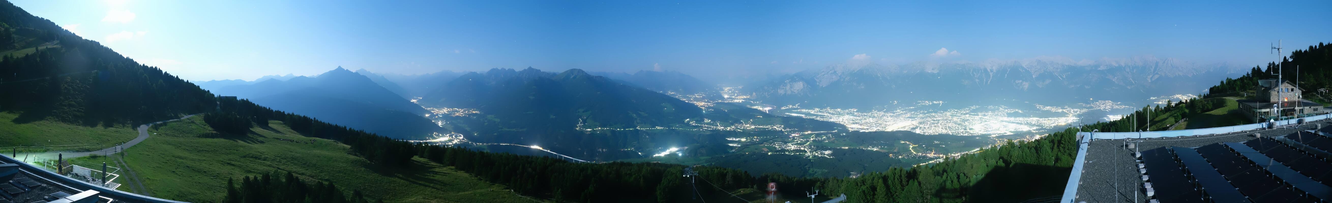 Archiv Foto Webcam Patscherkofel - Blick auf Innsbruck