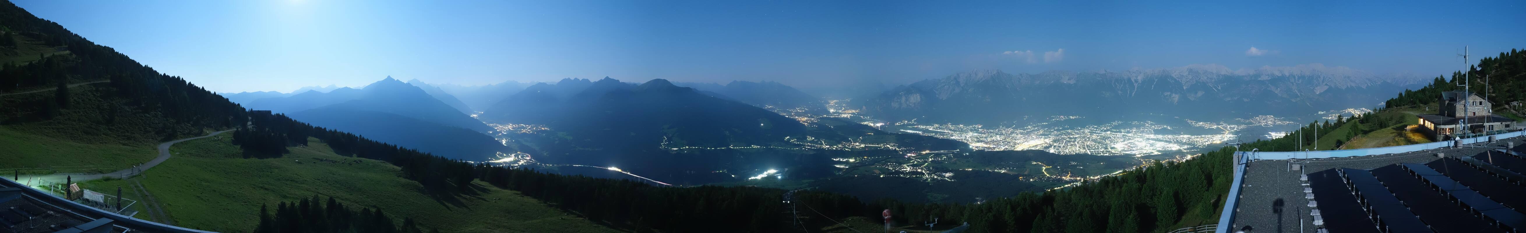 Archiv Foto Webcam Patscherkofel - Blick auf Innsbruck