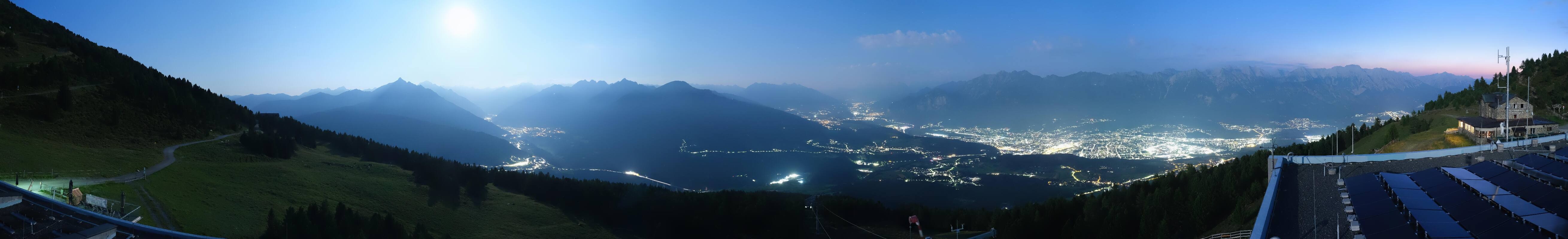 Archiv Foto Webcam Patscherkofel - Blick auf Innsbruck