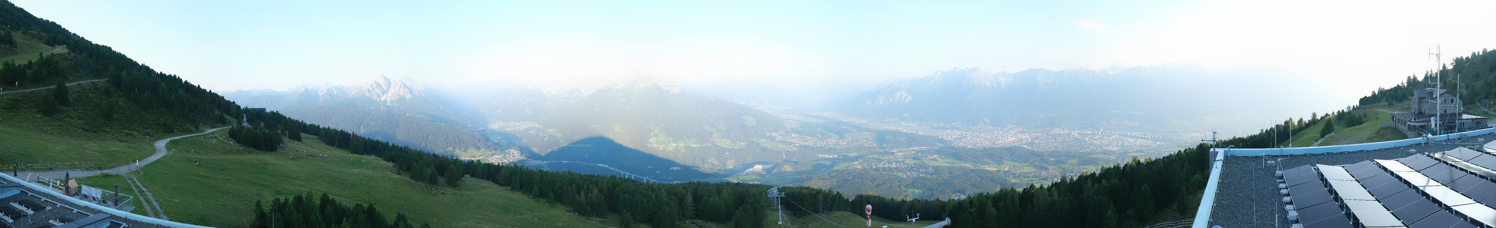 Archiv Foto Webcam Patscherkofel - Blick auf Innsbruck