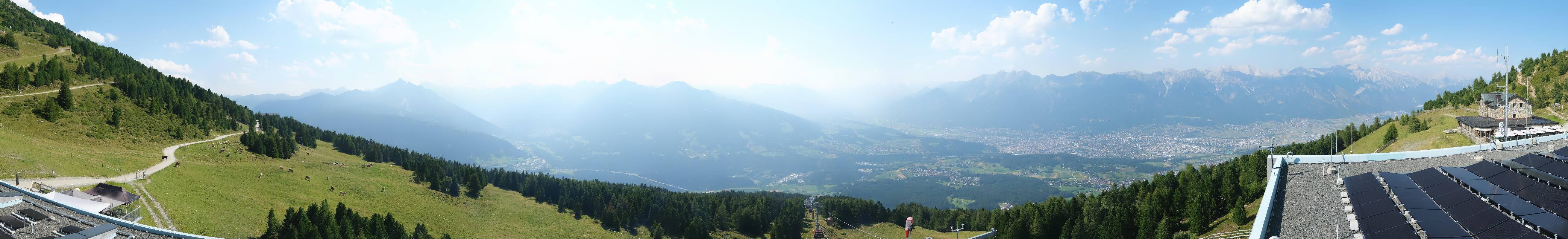 Archiv Foto Webcam Patscherkofel - Blick auf Innsbruck