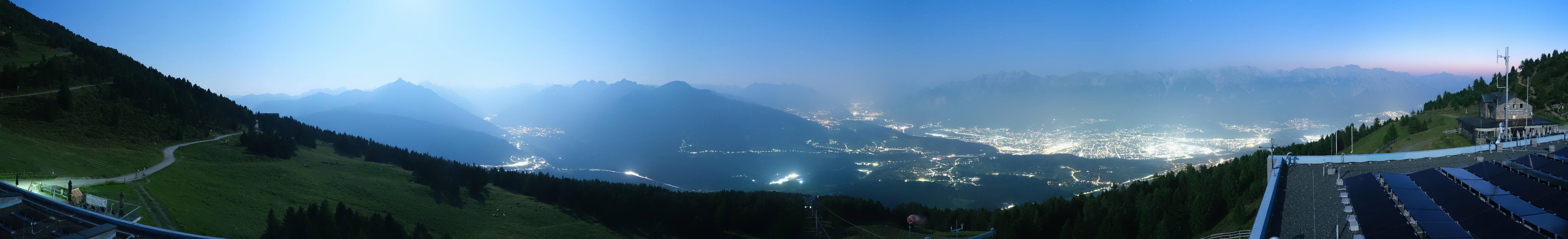 Archiv Foto Webcam Patscherkofel - Blick auf Innsbruck