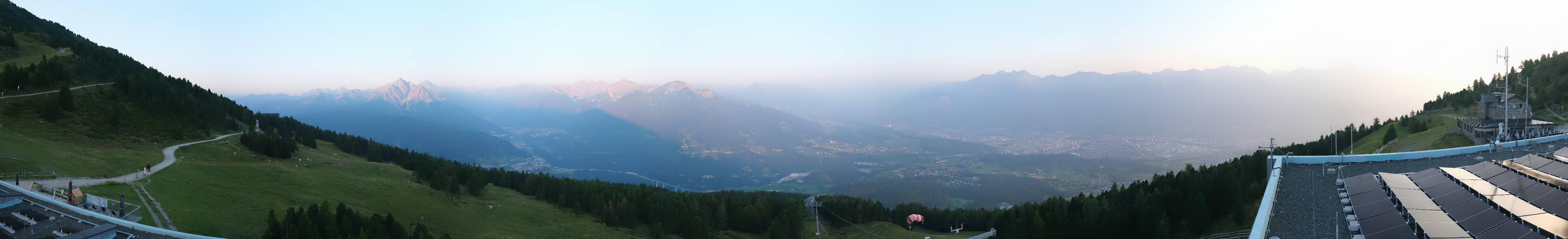 Archiv Foto Webcam Patscherkofel - Blick auf Innsbruck