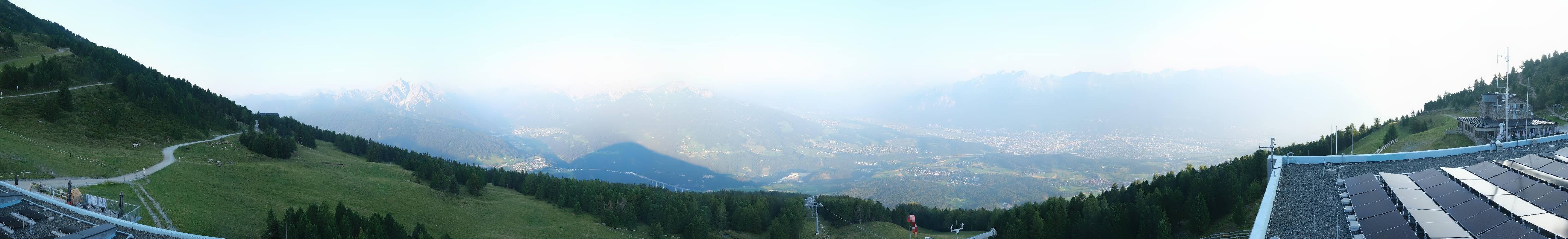 Archiv Foto Webcam Patscherkofel - Blick auf Innsbruck