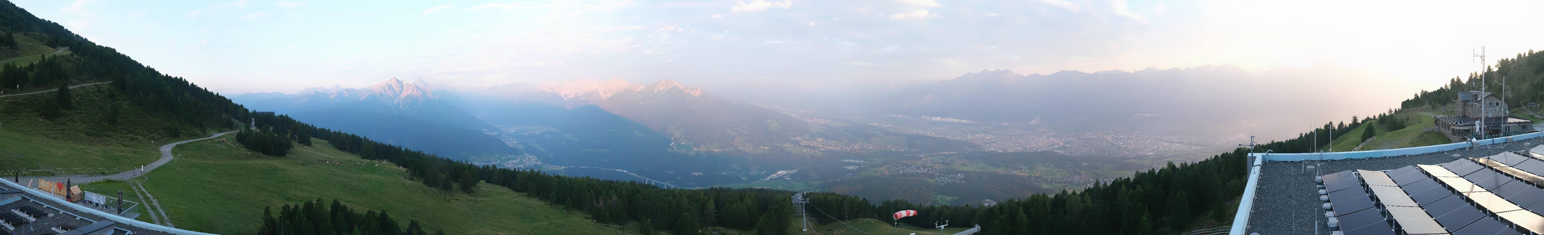 Archiv Foto Webcam Patscherkofel - Blick auf Innsbruck