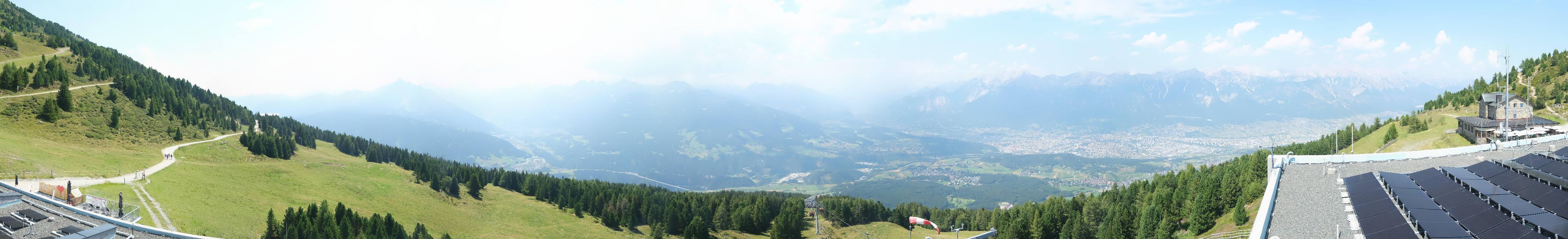 Archiv Foto Webcam Patscherkofel - Blick auf Innsbruck