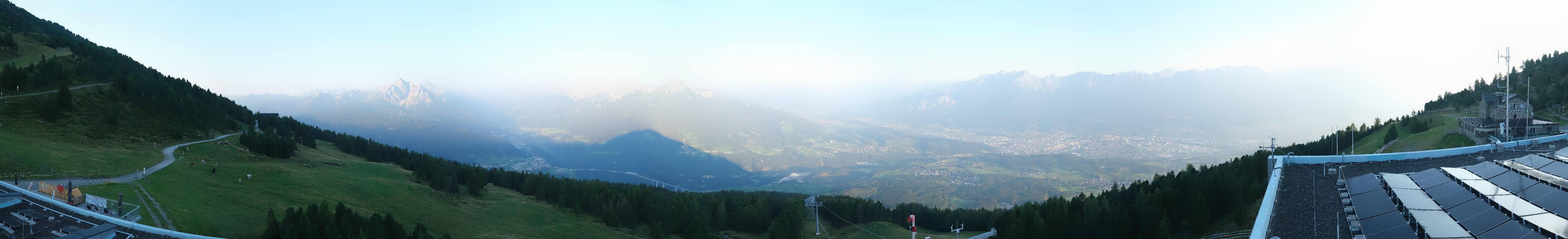 Archiv Foto Webcam Patscherkofel - Blick auf Innsbruck