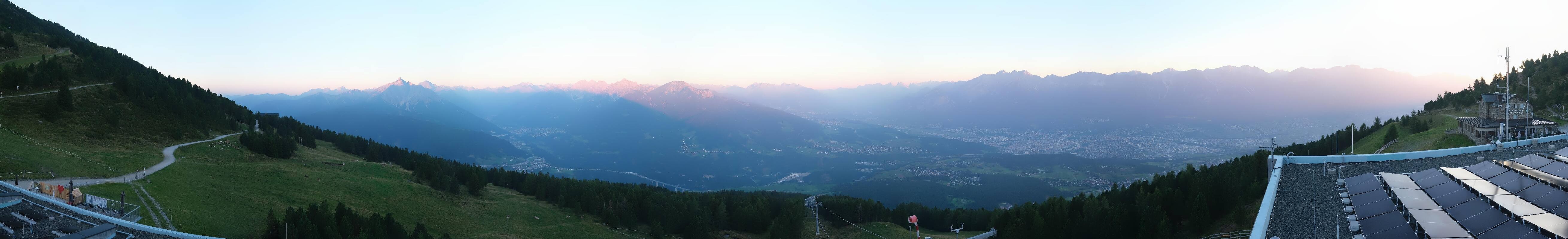 Archiv Foto Webcam Patscherkofel - Blick auf Innsbruck