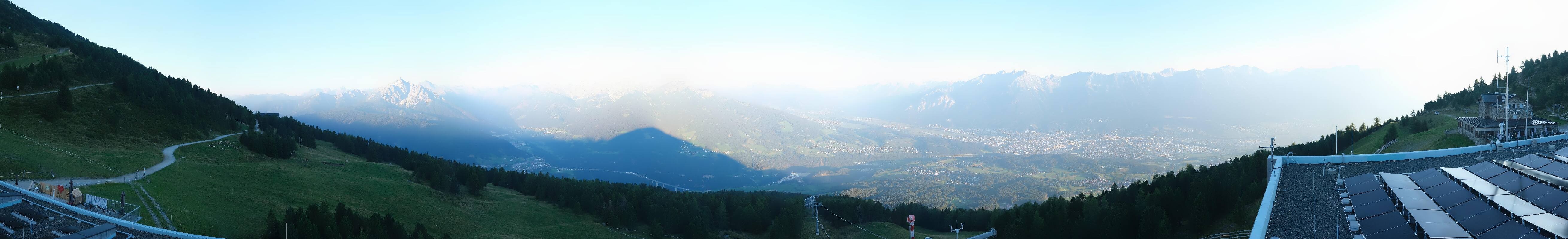 Archiv Foto Webcam Patscherkofel - Blick auf Innsbruck
