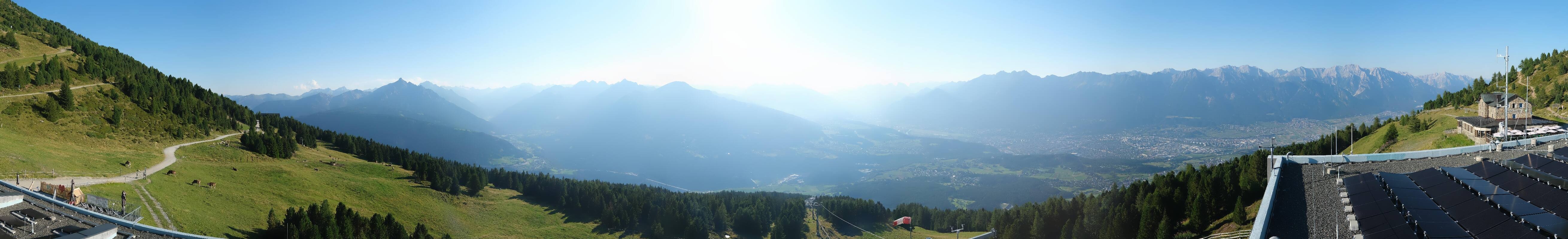 Archiv Foto Webcam Patscherkofel - Blick auf Innsbruck