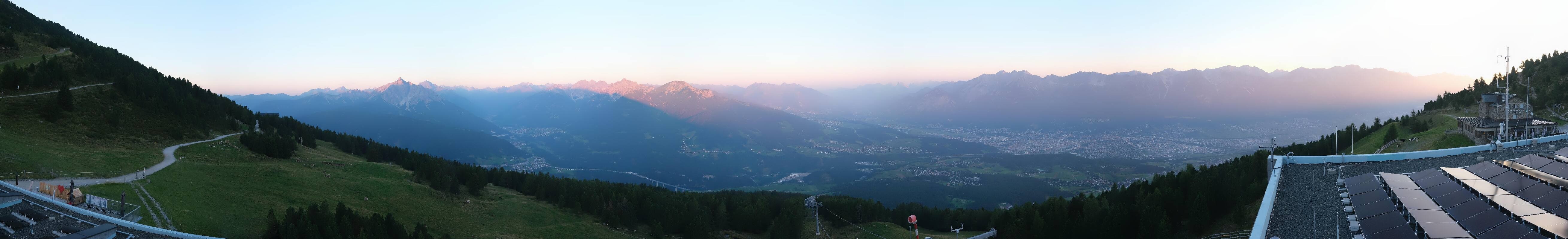 Archiv Foto Webcam Patscherkofel - Blick auf Innsbruck
