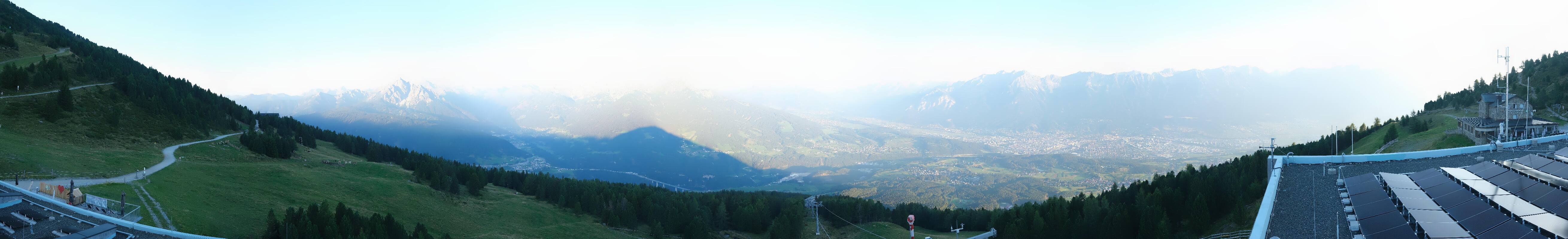 Archiv Foto Webcam Patscherkofel - Blick auf Innsbruck