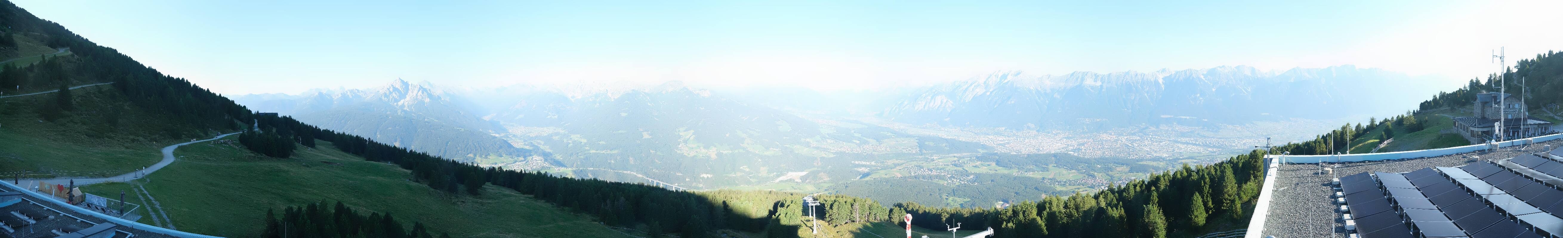 Archiv Foto Webcam Patscherkofel - Blick auf Innsbruck