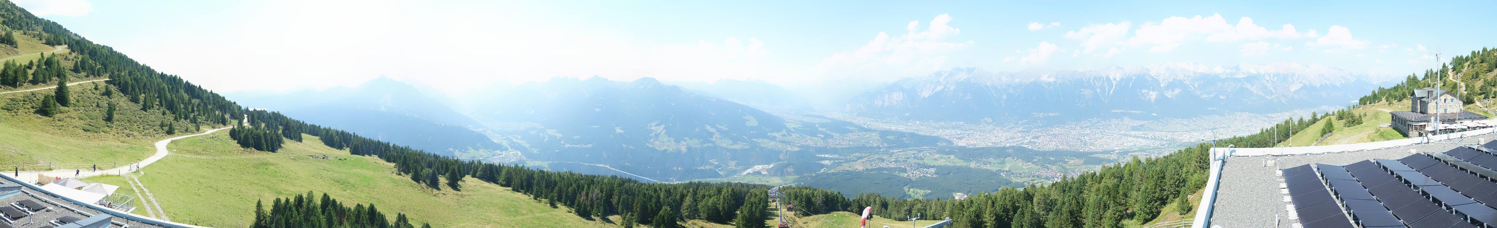 Archiv Foto Webcam Patscherkofel - Blick auf Innsbruck
