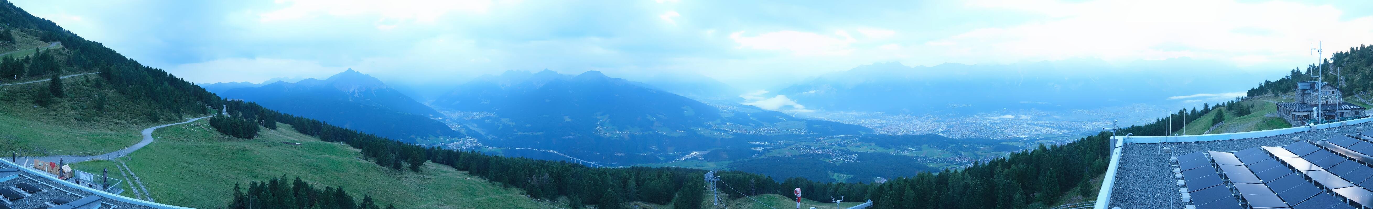 Archiv Foto Webcam Patscherkofel - Blick auf Innsbruck