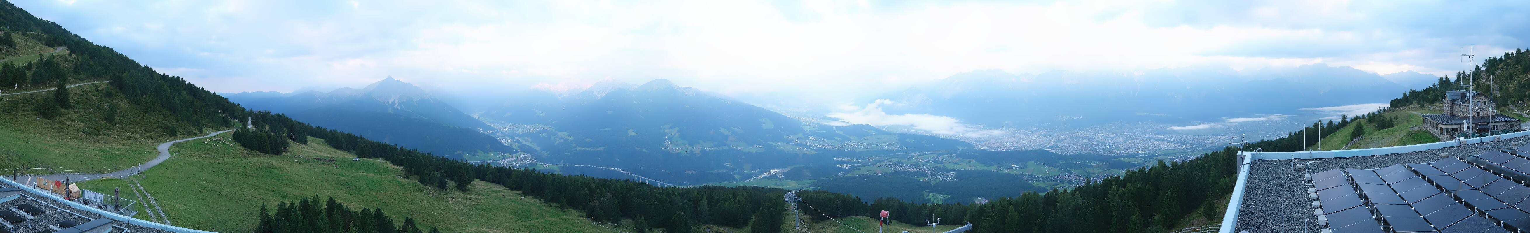Archiv Foto Webcam Patscherkofel - Blick auf Innsbruck
