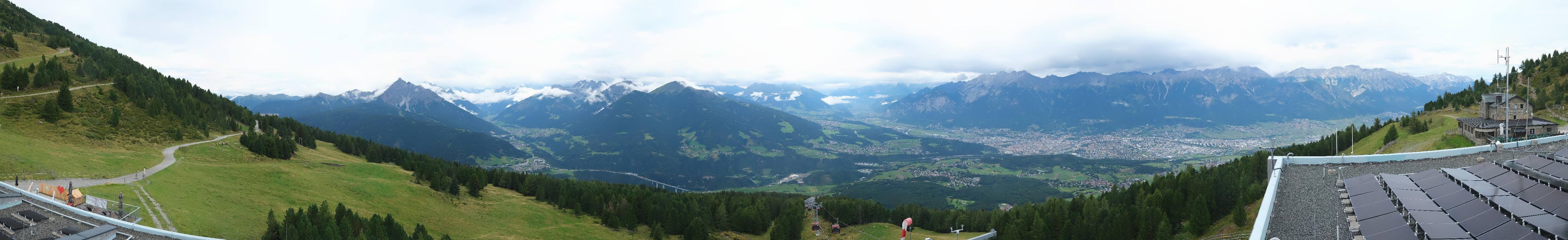 Archiv Foto Webcam Patscherkofel - Blick auf Innsbruck